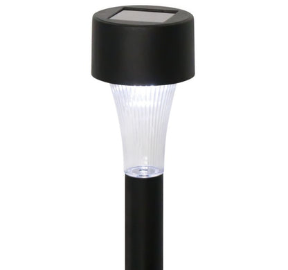 Sort solcellelampe med jordspyd