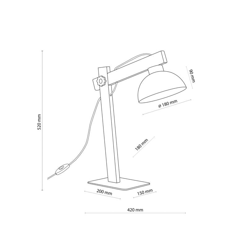 Bordlampe Oslo 52 cm Beige E27