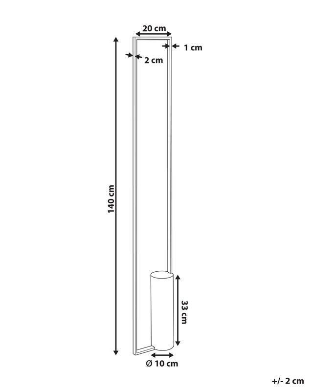 LED-gulvlampe Patricio metal i guld, 1 stk.
