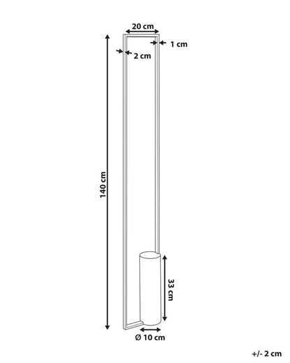 LED-gulvlampe Patricio metal i guld, 1 stk.