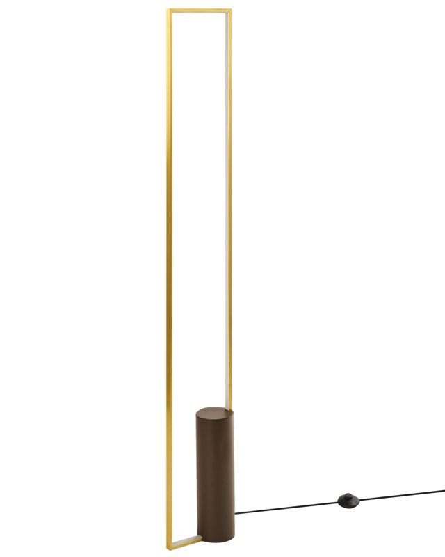 LED-gulvlampe Patricio metal i guld, 1 stk.