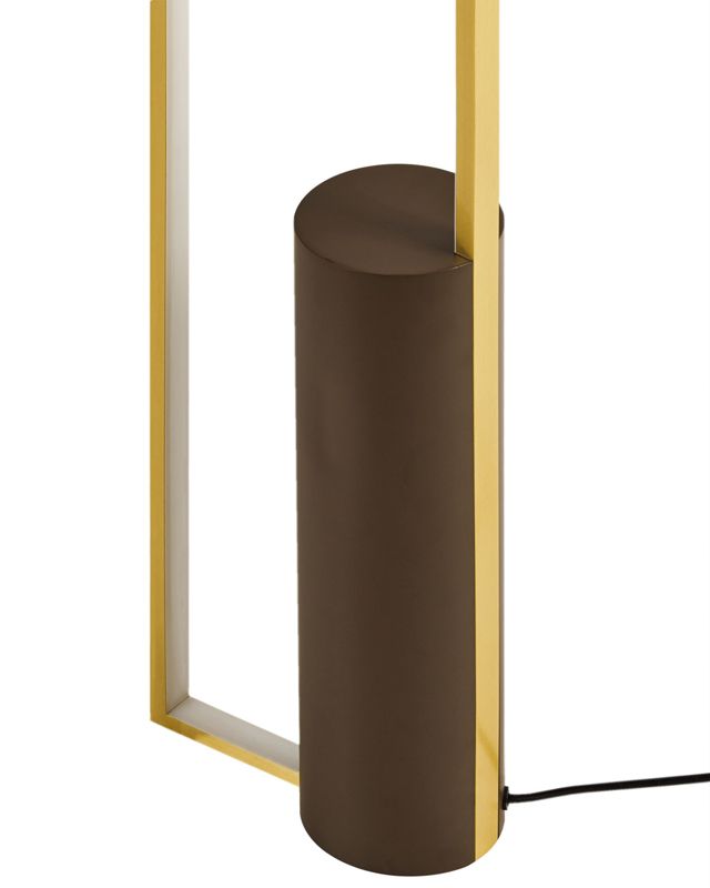 LED-gulvlampe Patricio metal i guld, 1 stk.