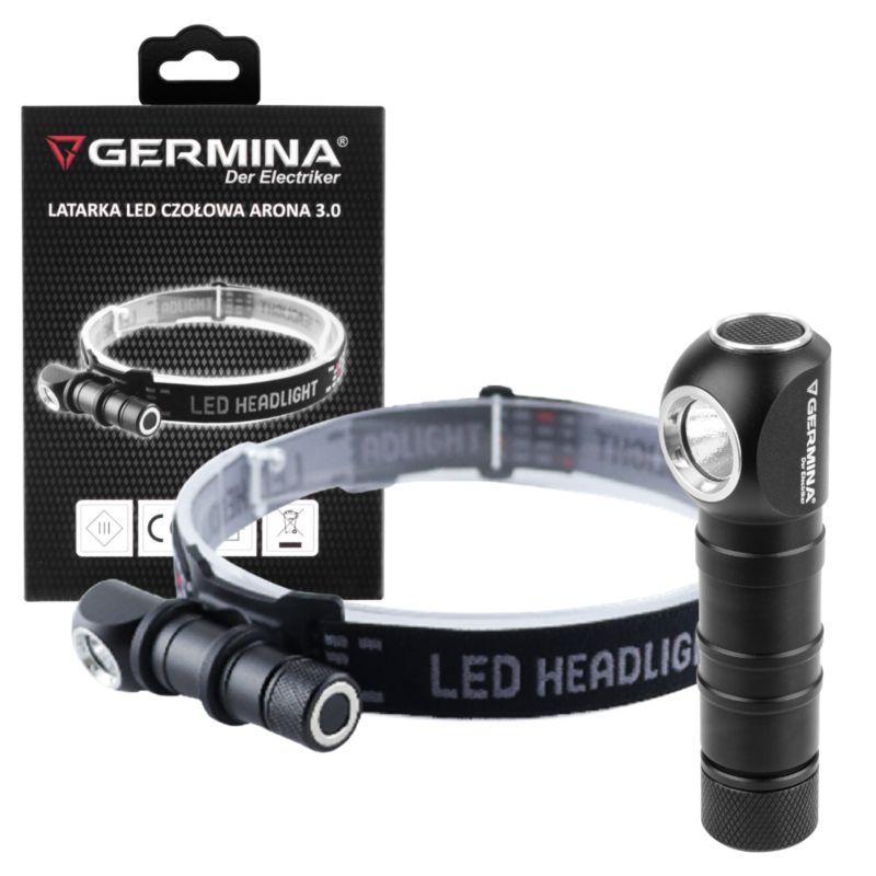 LED-pandelampe Germina 2-i-1 mini lommelygte, 1 stk.