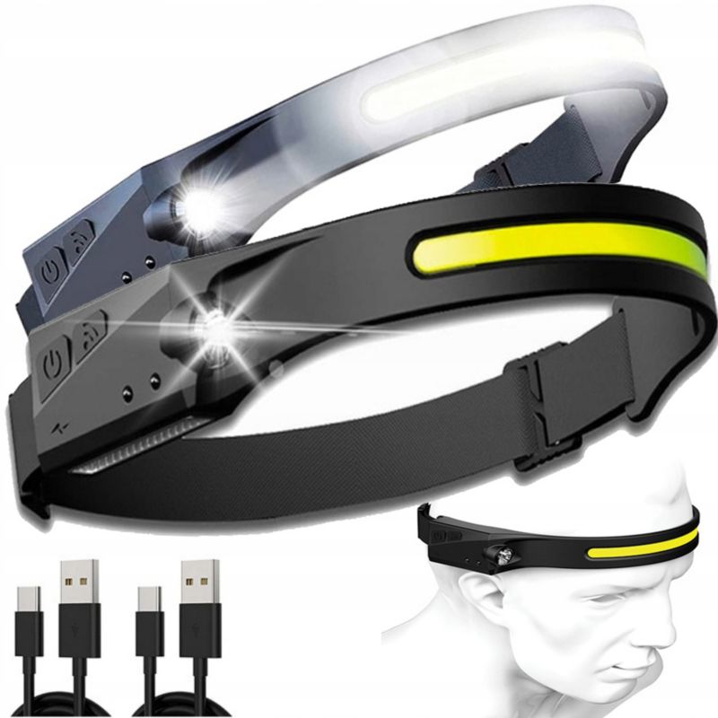 LED-pandelampe Germina med gummirem til løb + bevægelsessensor (1 stk.)