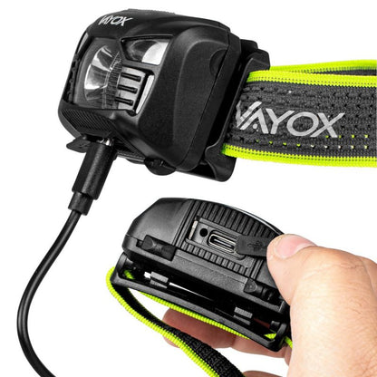 Vayox VA0020 genopladelig pandelampe med bevægelsessensor, 170 lm, 1 stk.