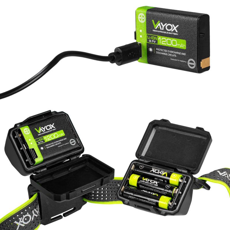 Vayox VA0078 genopladelig pandelampe med bevægelsessensor, 500 lm, 1 stk.