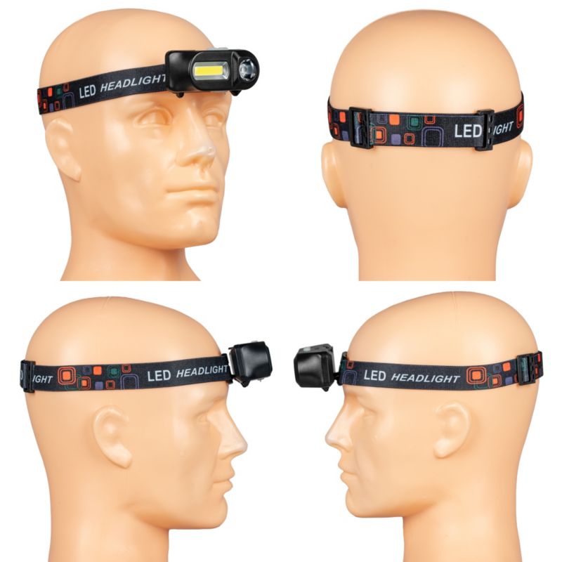 Vayox VA0115 genopladelig pandelampe 380 lm, 1 stk.