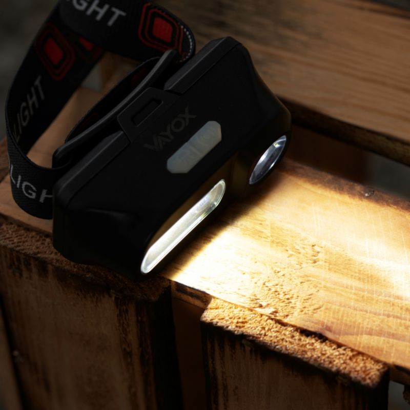 Vayox VA0115 genopladelig pandelampe 380 lm, 1 stk.