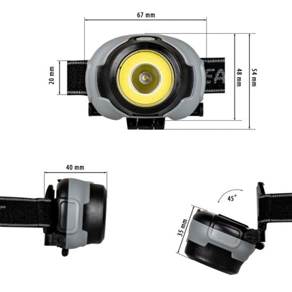 Vayox VA0119 pandelampe med batteri, 170 lm, 1 stk.