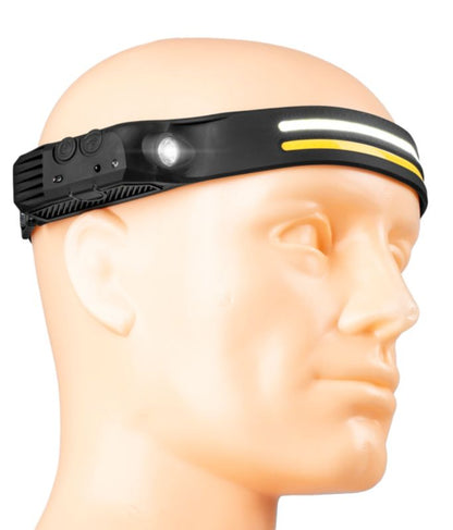 Vayox VA0129 genopladelig pandelampe med silikone, bevægelsessensor, 300 lm, 1 stk.