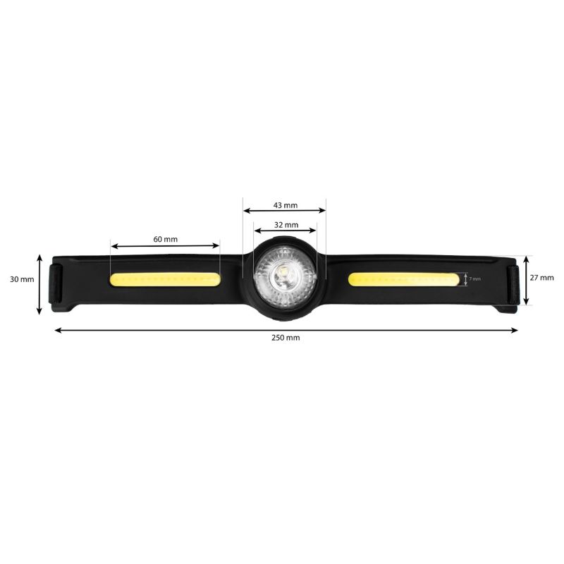 Vayox VA0154 pandelampe med genopladeligt batteri, silikone, 550 lm, 1 stk.