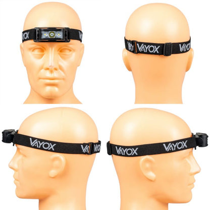 Vayox VA0174 pandelampe med genopladeligt batteri 100 lm, 1 stk.