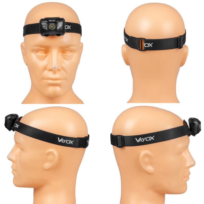 Vayox VA0178 pandelampe med batteri 100 lm, 1 stk.
