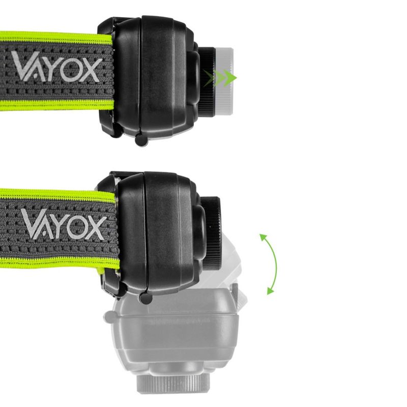 Vayox VA0196 genopladelig pandelampe med zoom, 800 lm, 1 stk.
