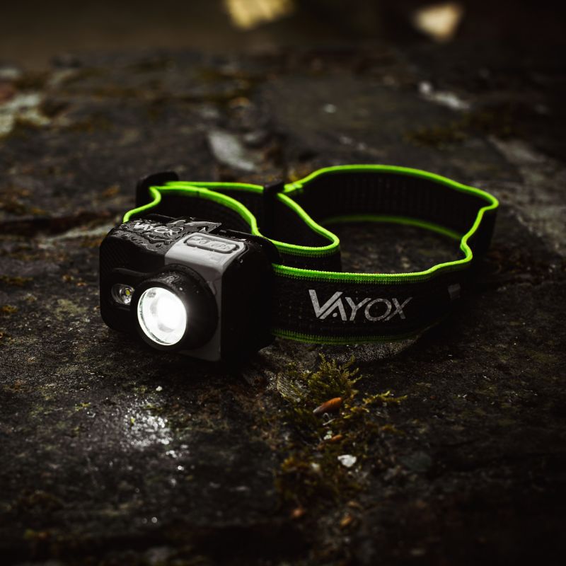 Vayox VA0196 genopladelig pandelampe med zoom, 800 lm, 1 stk.