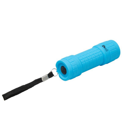 Diall 9 LED gummilygte blå 3 x AAA