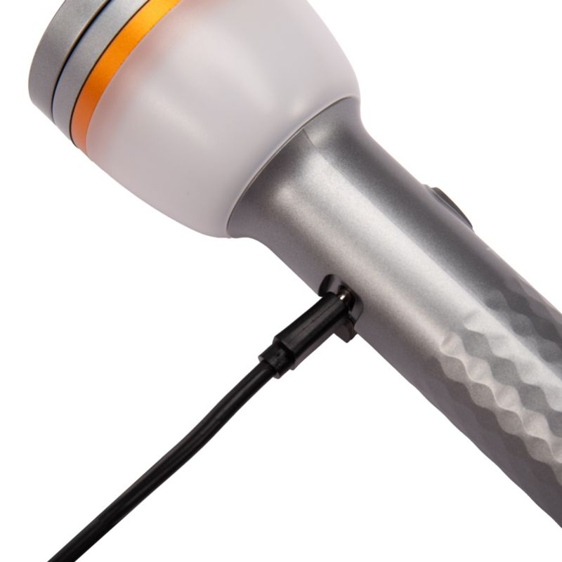 Germina 2-i-1 taktisk campinglampe med stativ, IP65 og fjernbetjening, 1 stk.