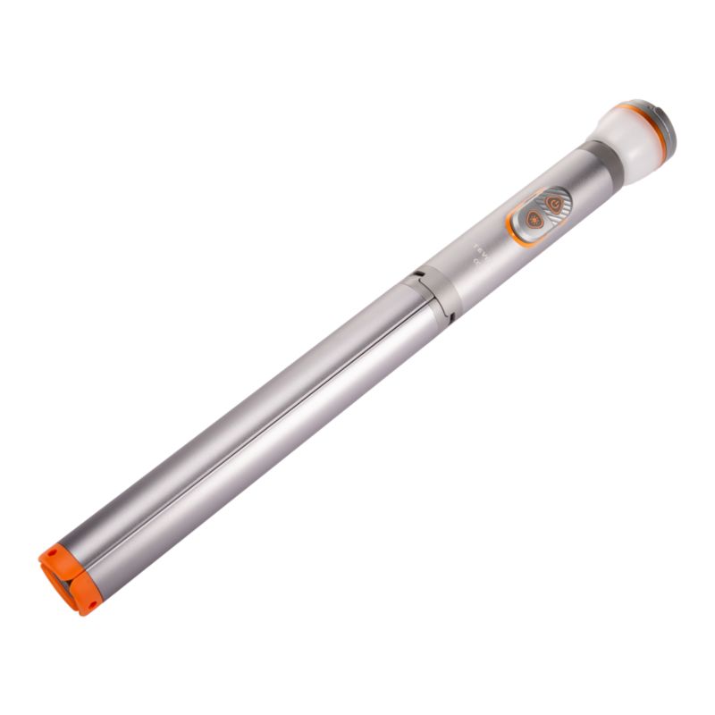Germina 2-i-1 taktisk campinglampe med stativ, IP65 og fjernbetjening, 1 stk.