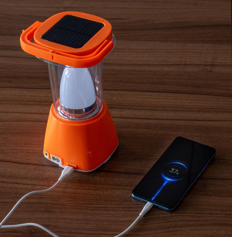 Vayox VA0125 campinglygte med genopladeligt batteri, solcelle og powerbank, 710 lm, 1 stk.