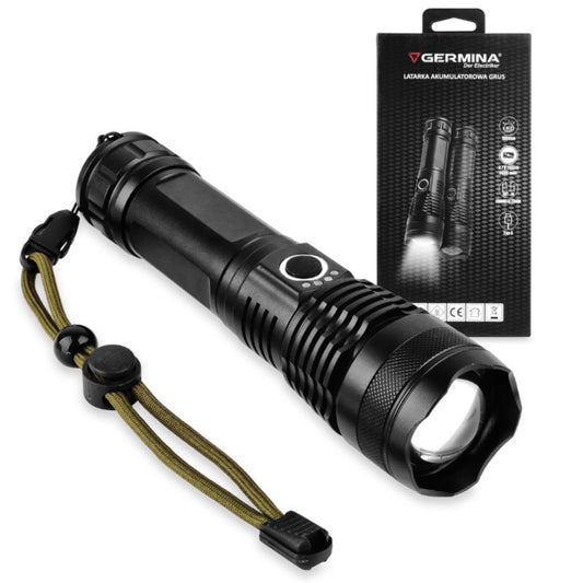 Bærbar LED-lygte Germina med genopladeligt batteri ZOOM 1000 lm 4 lysindstillinger 1 stk.