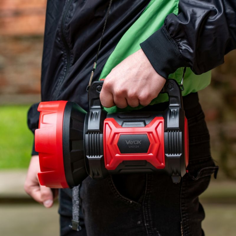Vayox VA0124 genopladelig spotlight-lommelygte 230V 400lm, 1 stk.