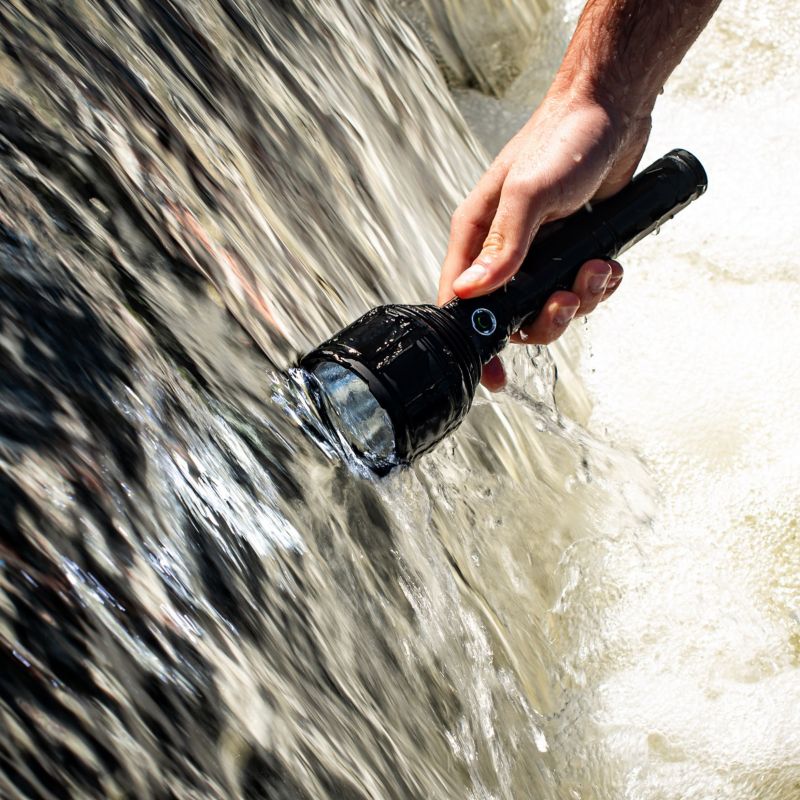 Vayox VA0043 taktisk genopladelig lommelygte, vandtæt IPX6, 3000 lm, 1 stk.