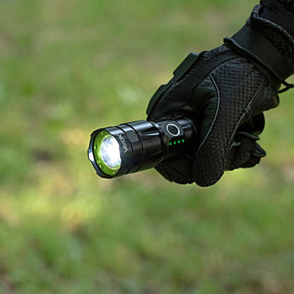 Vayox VA0108 taktisk genopladelig lommelygte med ZOOM, vandtæt IPX5, 1060 lm, 1 stk.