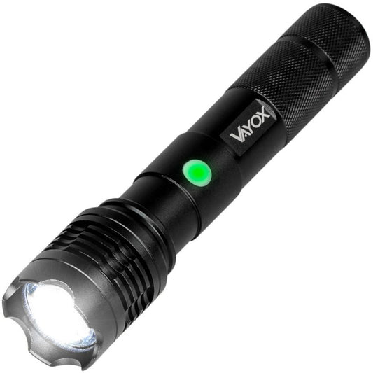 Vayox VA0116 taktisk genopladelig lommelygte med ZOOM, 800 lm, 1 stk.