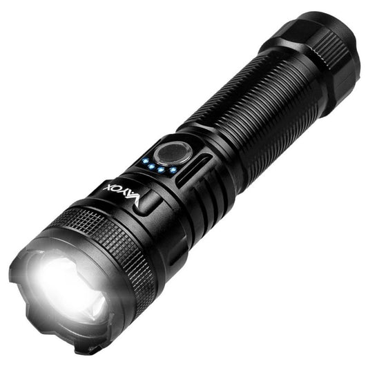 Vayox VA0179 taktisk genopladelig lommelygte med ZOOM 600 lm, 1 stk.