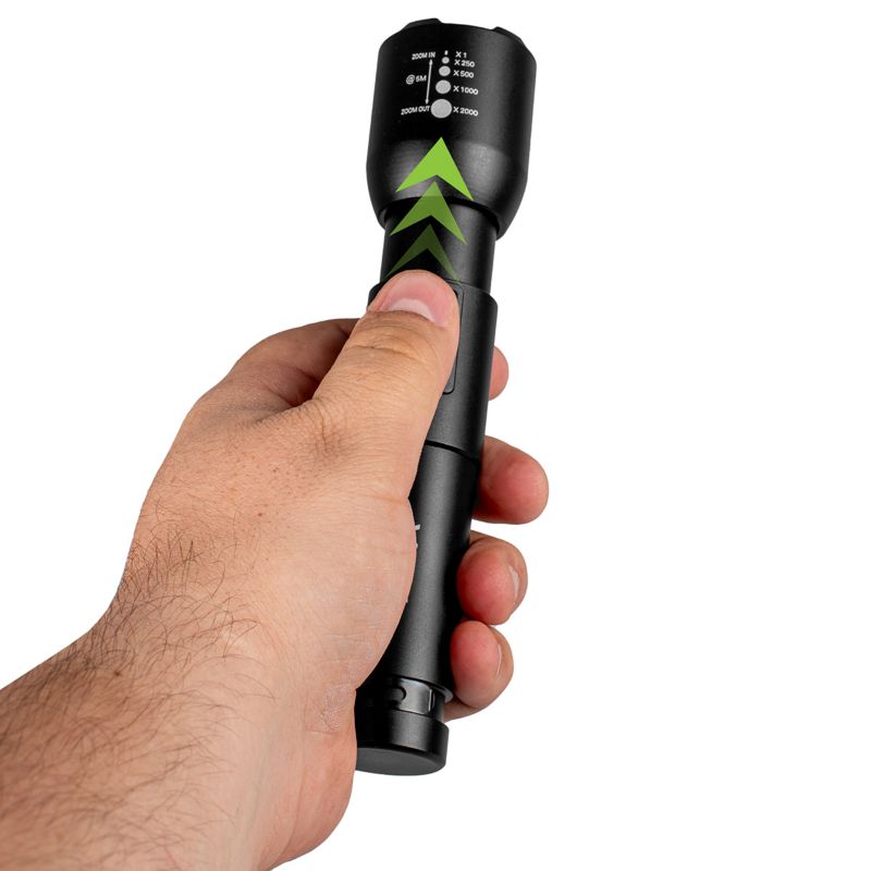 Vayox VA0180 taktisk genopladelig lommelygte med ZOOM, 800 lm, 1 stk.