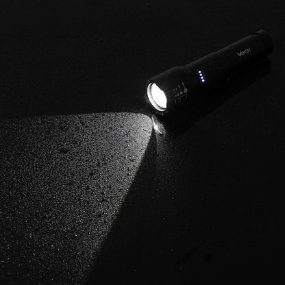 Vayox VA0180 taktisk genopladelig lommelygte med ZOOM, 800 lm, 1 stk.