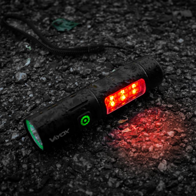 Vayox VA0184 taktisk lommelygte med genopladeligt batteri, sidelampe 250 lm, 1 stk.