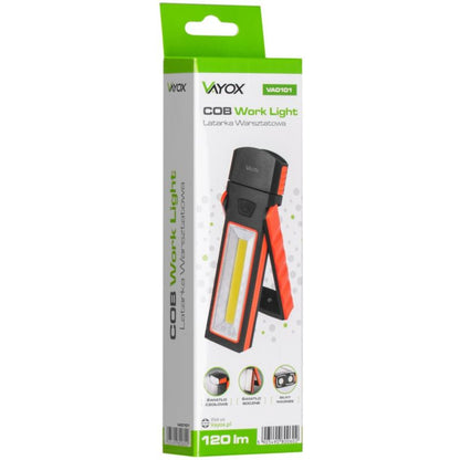 Vayox VA0101 værkstedslygte på batteri med magnet 120 lm, 1 stk.