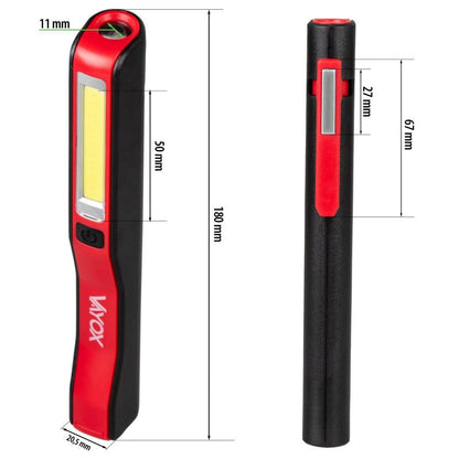 Vayox VA0102 værkstedslygte på batteri med magnet 120 lm, 1 stk.