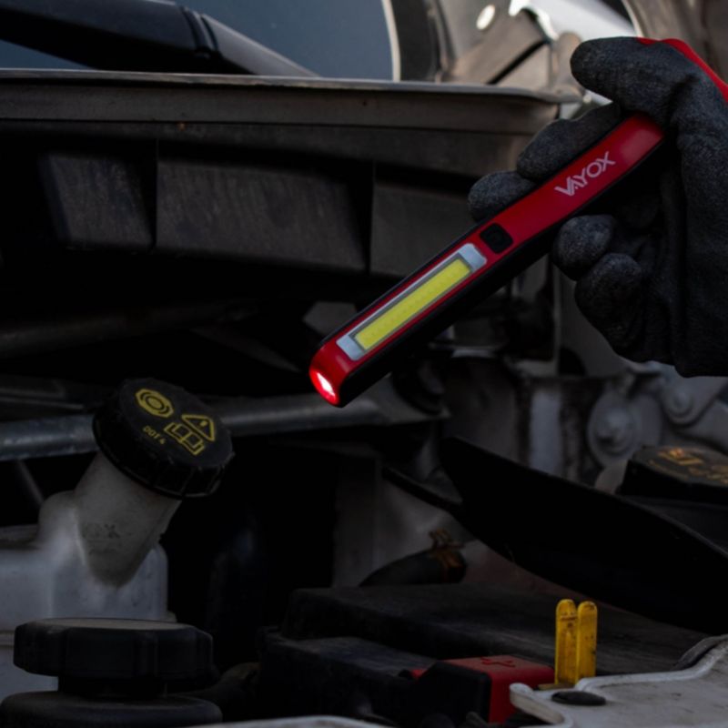 Vayox VA0102 værkstedslygte på batteri med magnet 120 lm, 1 stk.