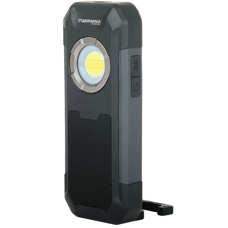 Germina værkstedslygte med Bluetooth 5W 550lm og indbygget højttaler, 1 stk.