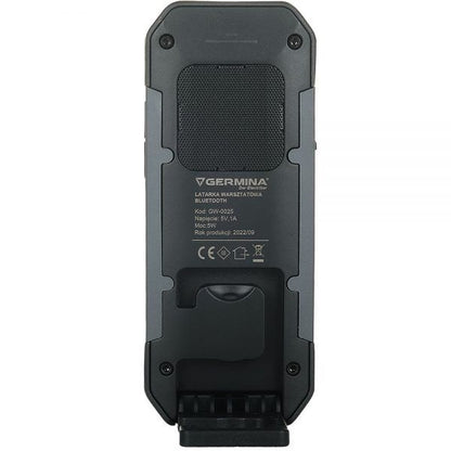 Germina værkstedslygte med Bluetooth 5W 550lm og indbygget højttaler, 1 stk.