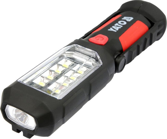 Yato 2 i 1 LED magnetisk værkstedslygte med 3 x AA batterier