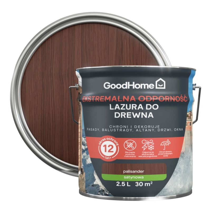 GoodHome lazur 12 års palisander 2,5 l