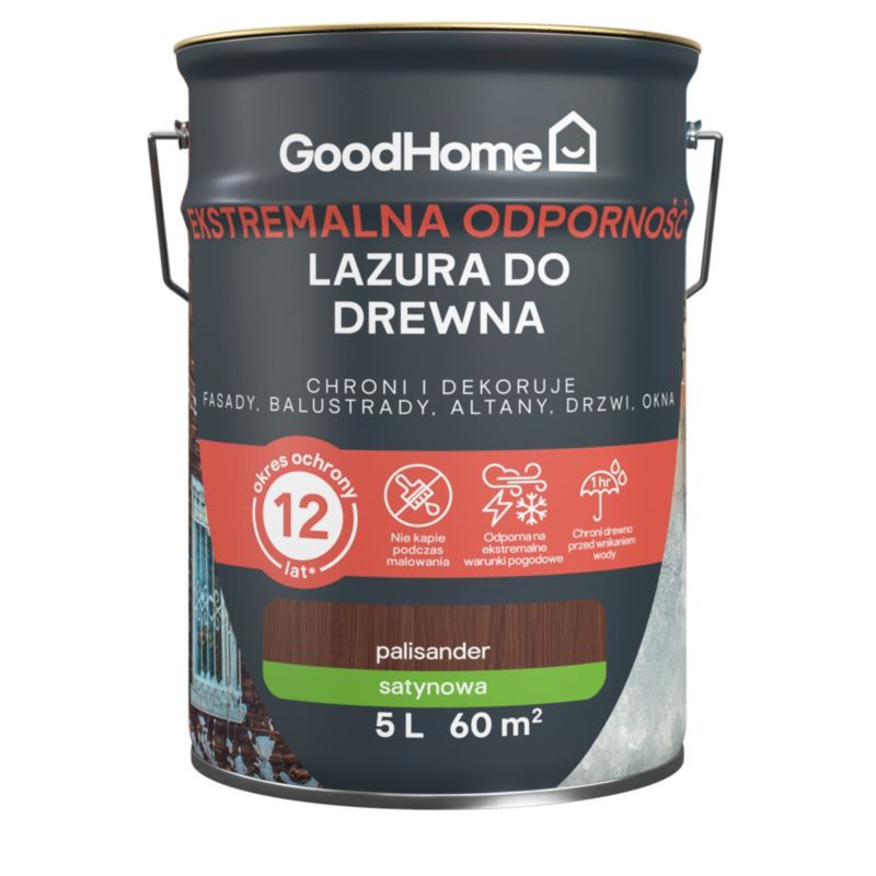 GoodHome 12 års træbeskyttelse palisander 5 l