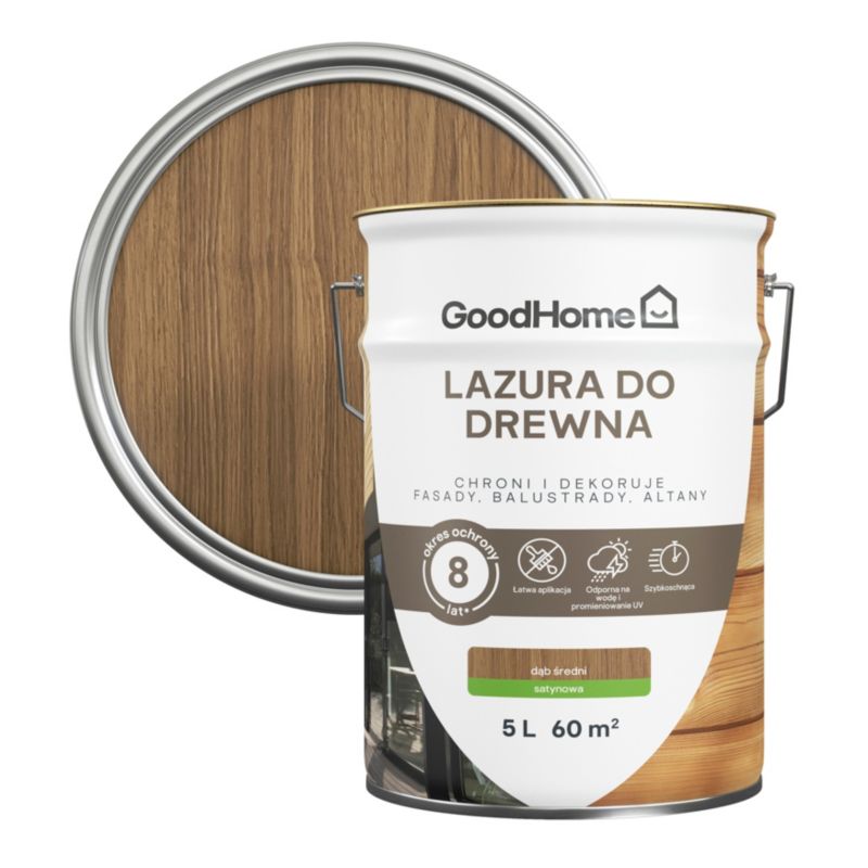 GoodHome lazur 8 år mellem eg 5 l