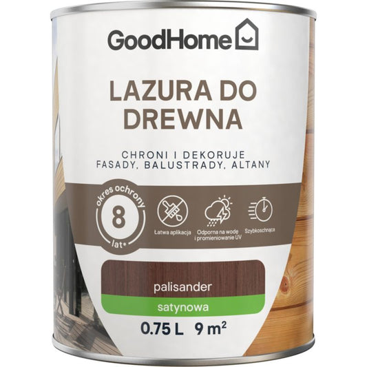 GoodHome træbeskyttelseslasur 8 år palisander 0,75 l