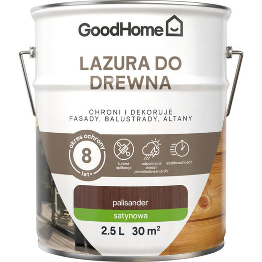 GoodHome træbeskyttelseslasur 8 år palisander 2,5 l