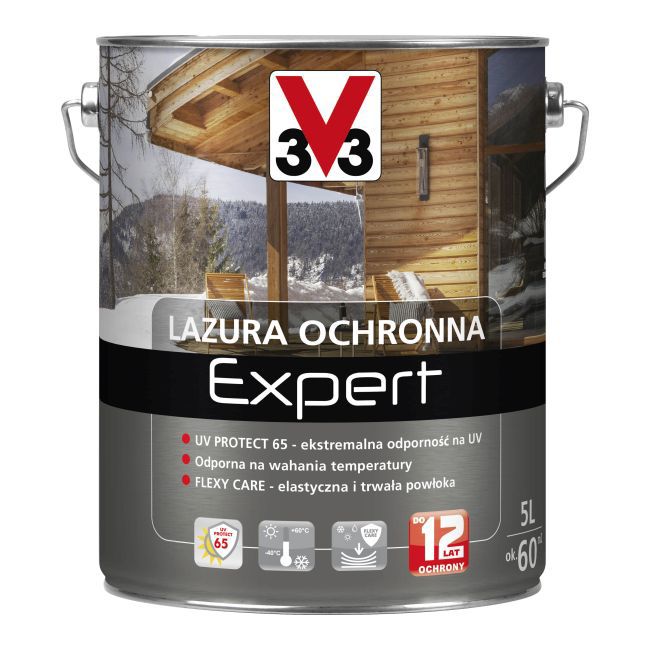 V33 Expert beskyttende lazur grå 5 l