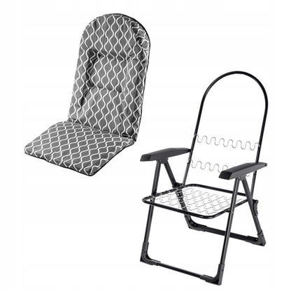 KADAX foldbar havefotpæl med justerbar ryg til balkon og terrasse