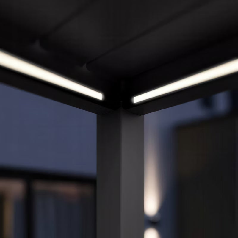 LED Belysning til Pergola 3 m Antracit