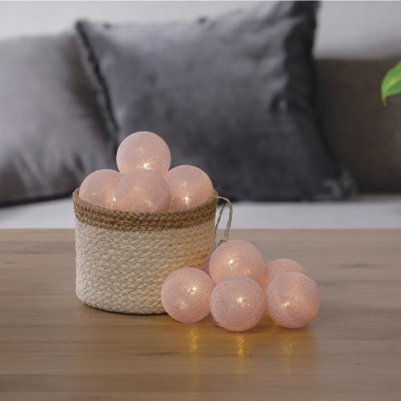 LED Lyskæde 10 LED 5 cm Rosa