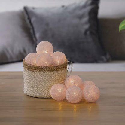 LED Lyskæde 10 LED 5 cm Rosa