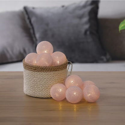 LED Lyskæde 10 LED 5 cm Rosa