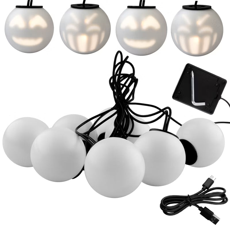 LED Lyskæde 4,33 m 8 LED Hvid med Lyd IP65